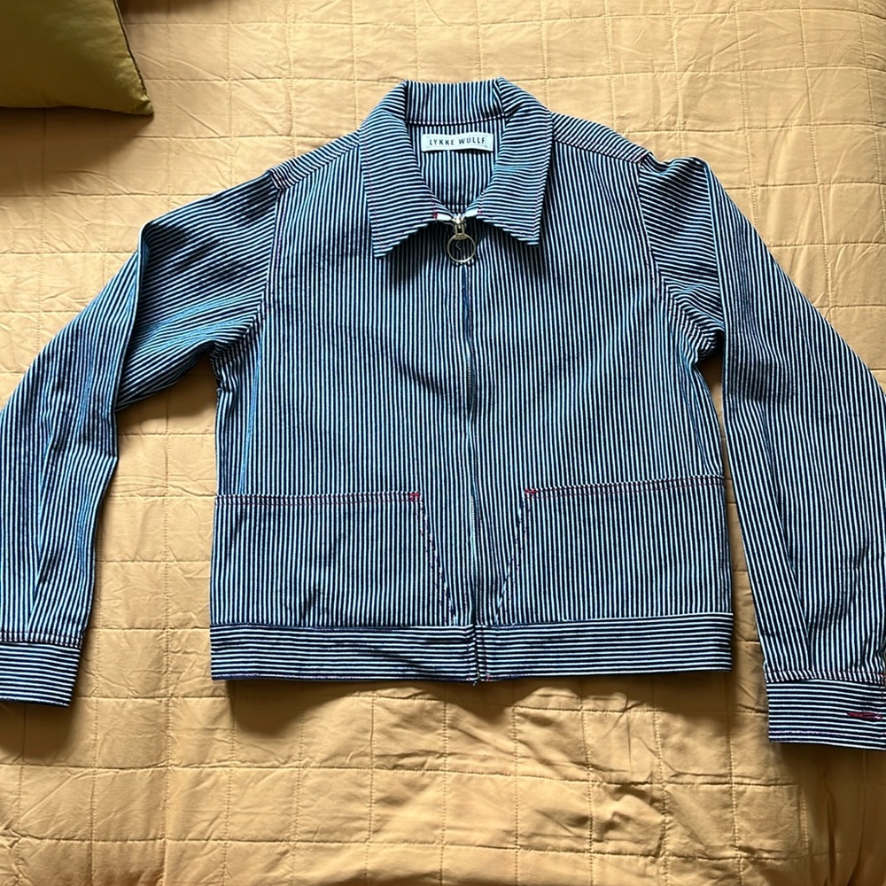 Lykke Wullf Railroad Striped Jacket- Like New